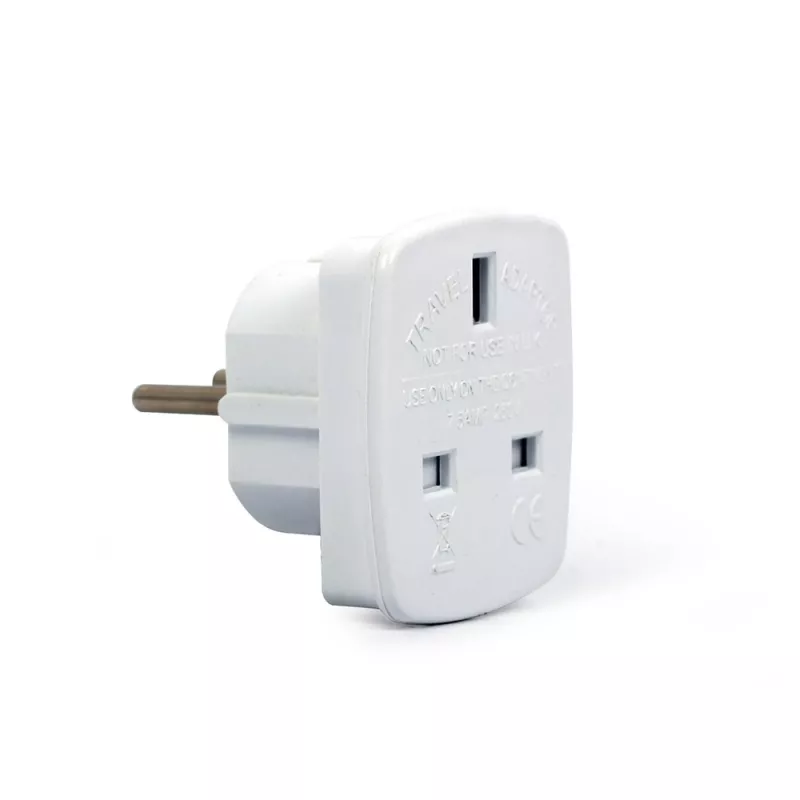 Gembird Cablexpert a-AC-UKEU-001 - Maitinimo adapteris - Jungties keitiklis iš JK į Europos kištuką - Baltas