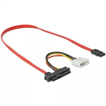 Delock SATA / SAS kabelis SAS 12Gbit/s - vidinis maitinimo 4 kontaktų, vidinis SAS, 29 kontaktų (SFF-8482) į SATA (moteriška) - 50 cm