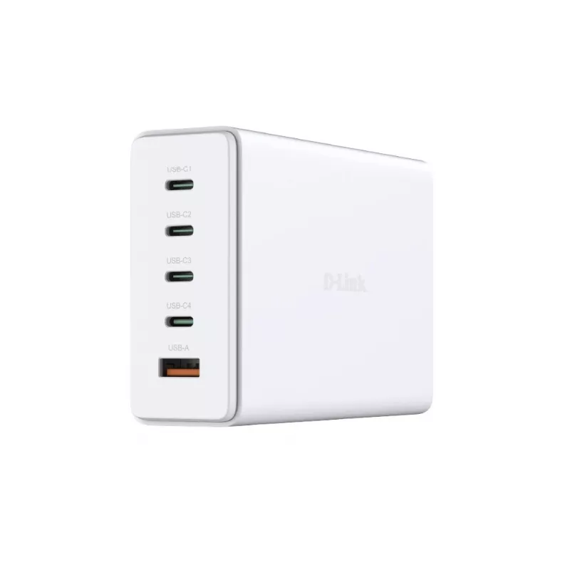 D-Link 240W GaN įkroviklis, vidaus, AC, baltas