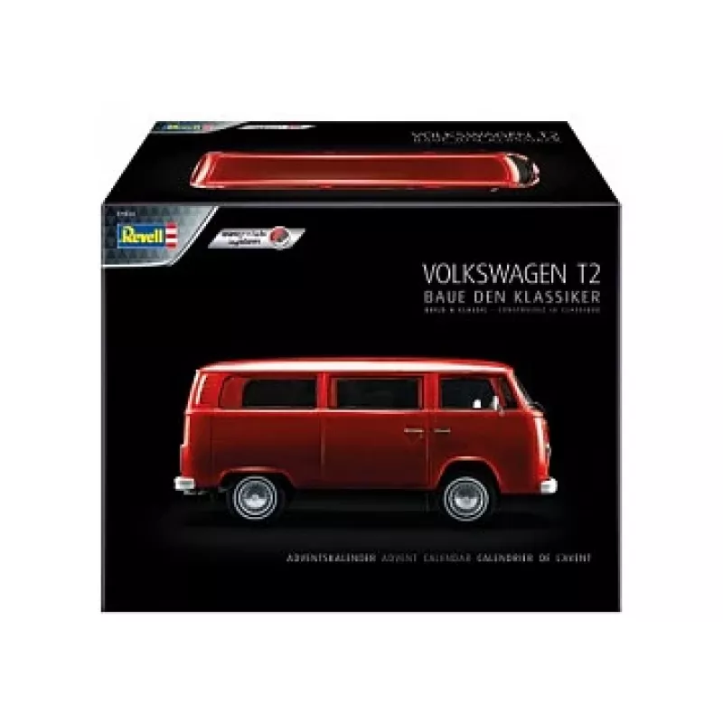 REVELL VW T2 autobuso modelio surinkimo rinkinys, 1:24, ilgis 193 mm, plotis 85 mm