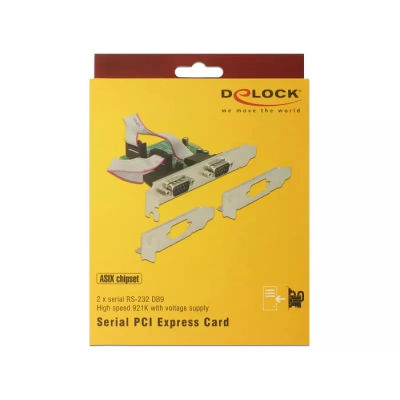 DeLOCK 89641 PCIe sąsajos plokštė su 2 RS-232 prievadais