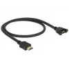 HDMI ilginimo laidas DeLOCK 85463 0,5 m A tipo kištukas į lizdą juodas
