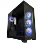 LC-Power korpusas MidiTower 715B juodas USB 3.2 / Audio be maitinimo šaltinio SEAMLESS_X (LC-715B-ON)