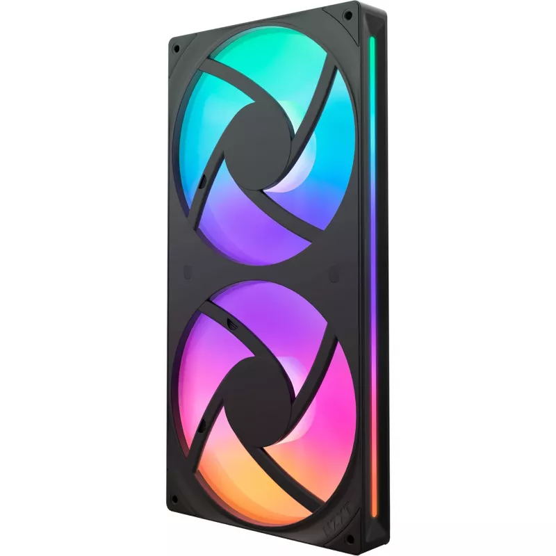 NZXT F280 RGB Core 140mm ARGB PWM 2 viename rėmelyje juoda
