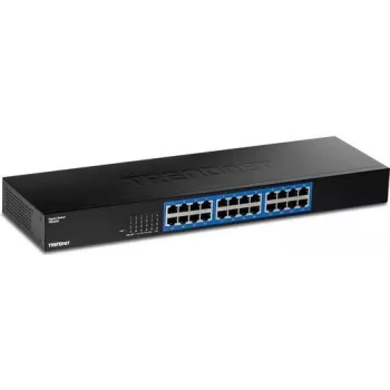 TRENDnet 24 prievadų Gigabit jungiklis TEG-S25, 24 x Gigabit RJ-45, 48 Gbps perjungimo talpa, be ventiliatoriaus, metalinis korpusas