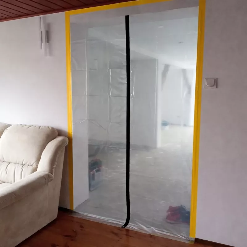 Dulkių barjeras durims remontui XXL, dulkių uždanga 230×135 tiesi