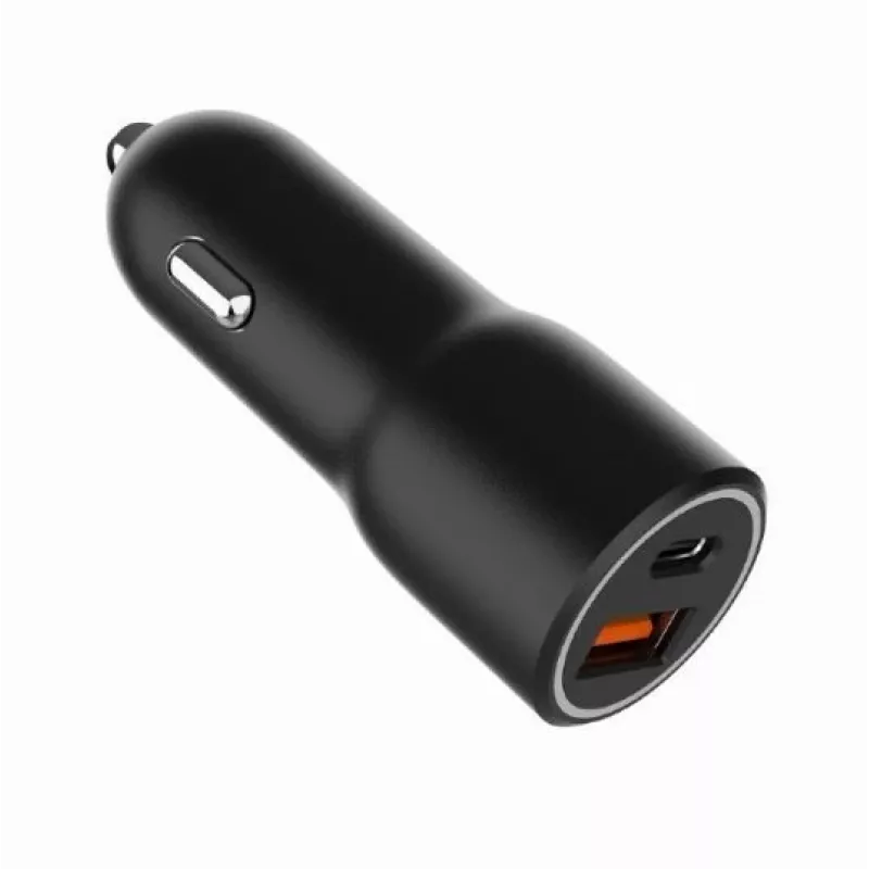 Automobilinis įkroviklis Gembird TA-UC-AC2PDQC38-CAR-01, USB-C, 38W, 12–24V, juodas