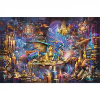Dėlionė Ravensburger 3000 dalių – Drakonų biblioteka