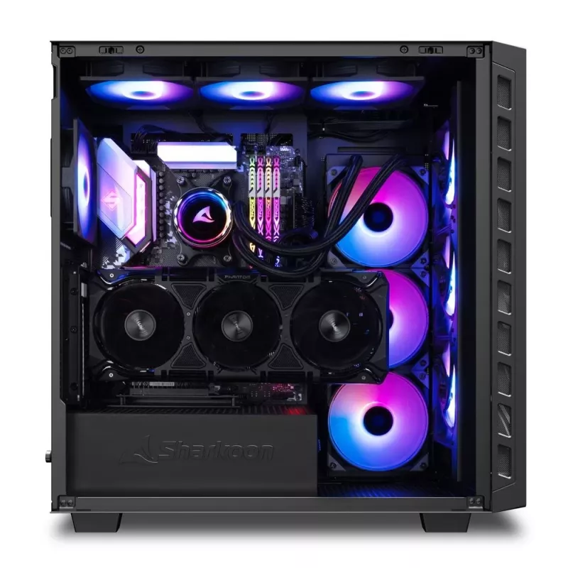 Sharkoon REBEL C80G RGB Midi Tower juodos spalvos