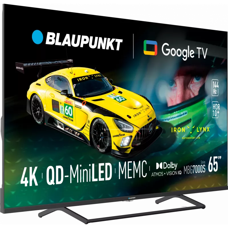 Televizorius BLAUPUNKT 65MBG7000S 65 colių Mini LED Smart TV Google TV Juodas, Energijos klasė G