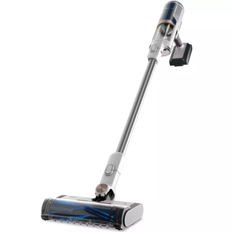 Sharkclean BU3521EU 2-in-1 lazdelinis dulkių siurblys ir elektrinis šluotražis, belaidis, be maišelio, 21,6 W, mėlynai baltas
