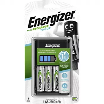Energizer Ni-MH baterijų įkroviklis 1 valanda + 4 x R6/AA 2300 mAh