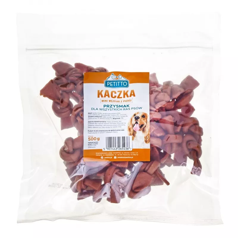 PETITTO Anties krūtinėlės mazgeliai – šunų skanėstas – 500 g