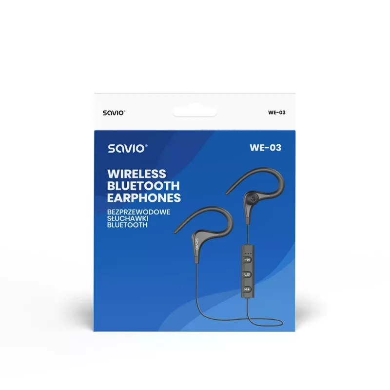 Belaidės ausinės „Savio WE-03“ su Bluetooth
