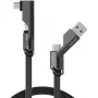 USB laidas 4smarts 541457 1,5 m USB A – USB C grafitas