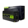 Automobilinis keitiklis Green Cell INV16 500 W, nuo 12 V DC į 230 V AC, 50 Hz, USB prievadas, aktyvus aušinimas, juodos spalvos