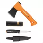 Kirvio ir peilio rinkinys Fiskars 1057913 su galąstuvu – rankinis kirvis ir komunalinis peilis