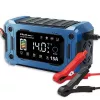 QOLTEC išmanusis 12V 15A įkroviklis su mikroprocesoriumi ir LCD ekranu – AGM, GEL, SLA, EFB, LiFePO4 akumuliatoriams