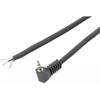 Voltcraft XL-AC35DG – 3,5 mm mono kištukas stačiu kampu, juodas