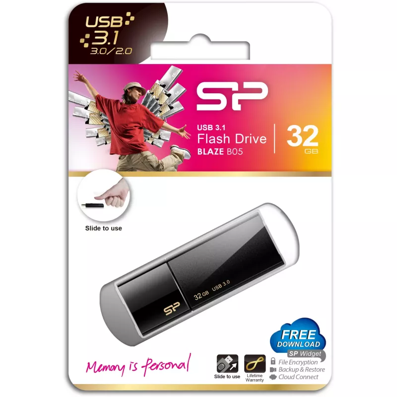 USB atmintukas Silicon Power 32 GB USB Type-A 3.2 Gen 1 Blaze B05