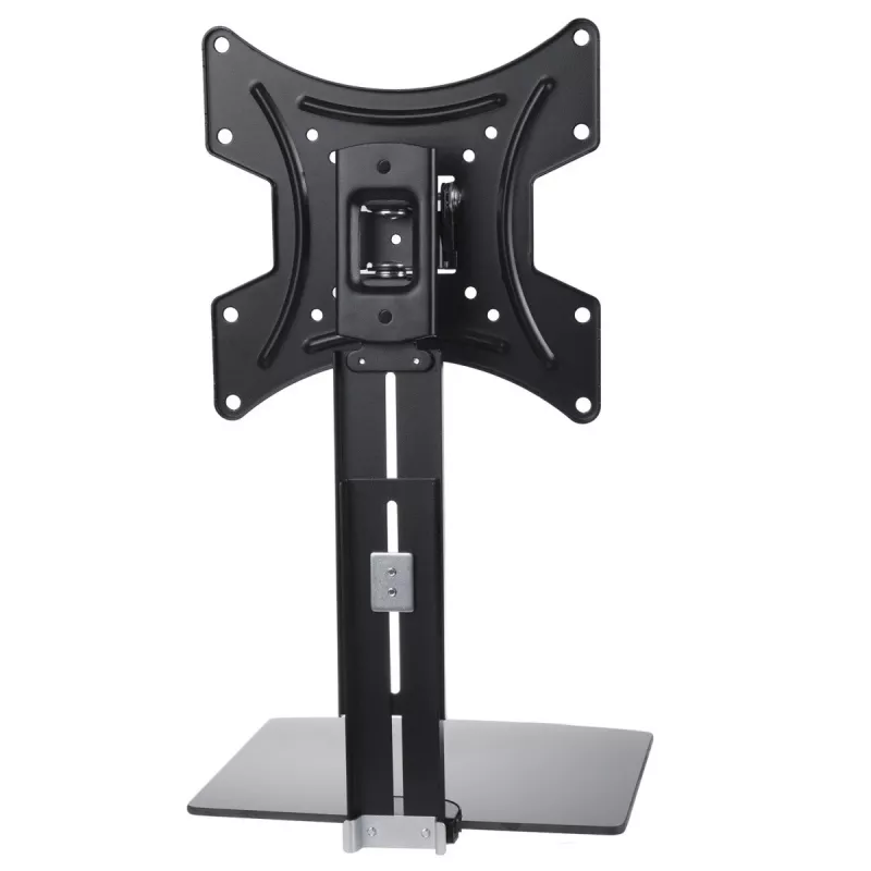 TV laikiklis MACLEAN MC-451 su lentyna ir pasvirimo reguliavimu, VESA 75x75–200x200 mm, iki 20 kg, 15–42 colių ekranams
