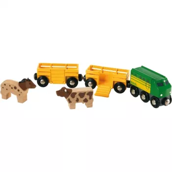 Traukinys Ravensburger BRIO Farm Train 33404 – kaimo tematikos, įvairiaspalvis, tinka nuo 0,3 iki 99 metų
