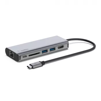 Belkin AVC008BTSGY 6 viename USB-C dokas nešiojamam kompiuteriui