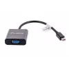 Adapteris VGA (D-Sub) į Mini DisplayPort Lanberg AD-0006-BK, 0,2 m, DisplayPort 1.2, 1920×1200@60Hz, moteriškas MiniDP, juodas