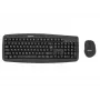 Belaidis klaviatūros ir pelės rinkinys Tellur Basic Black – 2,4 GHz, USB imtuvas, kompaktiškas išdėstymas
