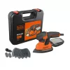 Šlifuoklis Black & Decker KA2500K-QS, 120 W, 2 mm orbita, 135×95 mm lapas, 230 V, 2 m laidas
