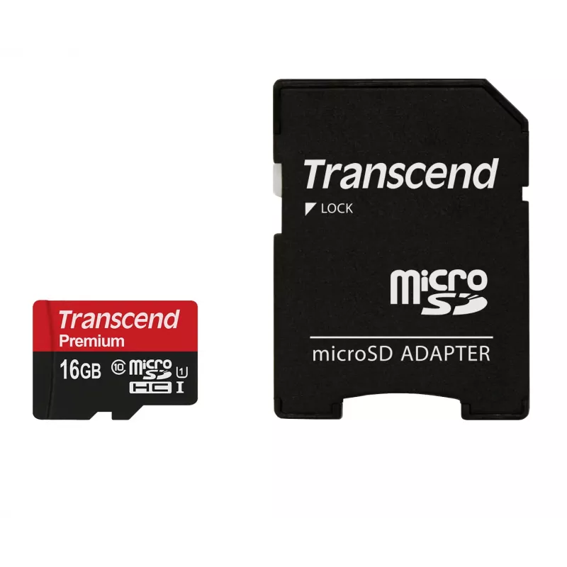 Flash atminties kortelė Transcend 16GB MicroSDHC UHS-I TS16GUSDU1
