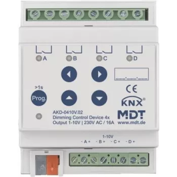 MDT AKD-0410V.02 Dimmaktor 4-fach, 4TE, REG, 1-10V, RGBW (AKD-0410V.02)