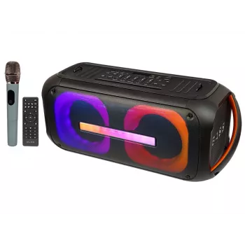 Nešiojamas mono Bluetooth garsiakalbis BLOW 30-392# – 6000 mAh baterija, 6,5 W RMS, Bluetooth 5.0, MicroSD, AUX, Micro-USB, 2 garsiakalbiai, juodas