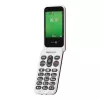 Sulankstomas telefonas Doro Leva E22, 2,8 colio (7,11 cm) ekranas, viena SIM, 0,3 MP kamera, 1150 mAh, 127,8 g, raudonai baltas