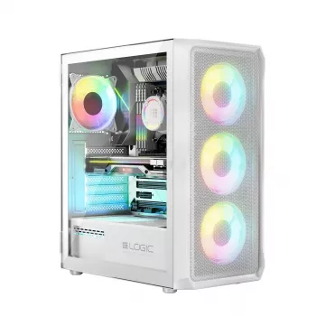 Korpusas Logic PORTOS ARGB MINIDI USB 3.0 Baltas