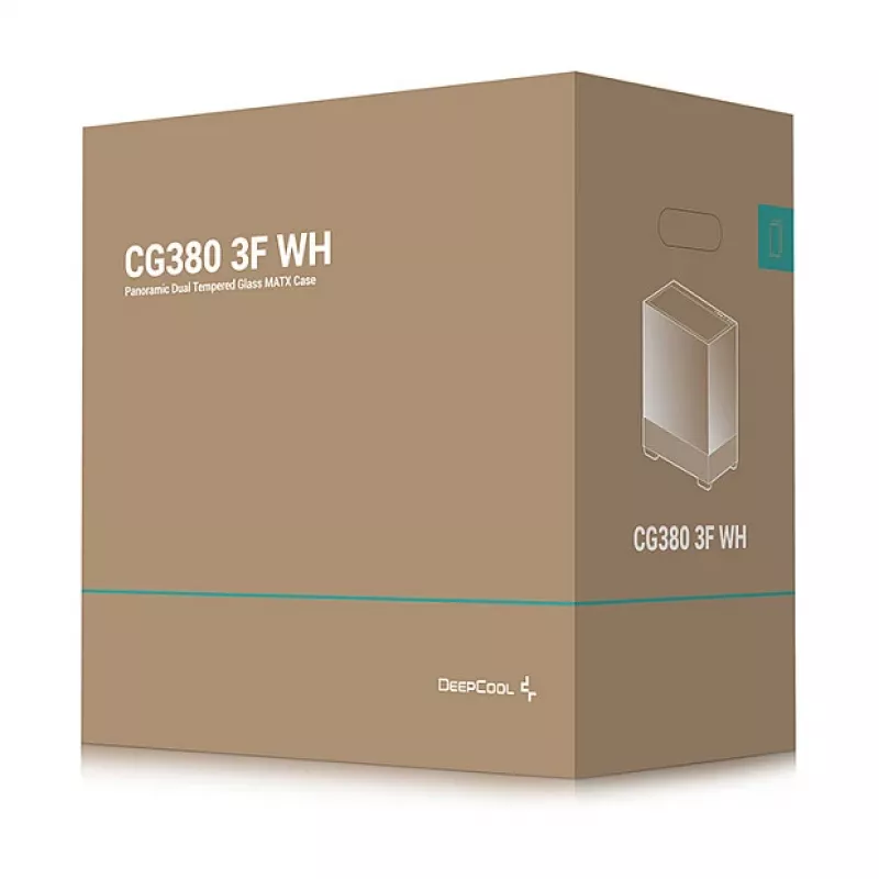 Korpusas DeepCool CG380 3F WH baltas, Midi Tower, 235×437×451 mm, 3x 120 mm ventiliatoriai
