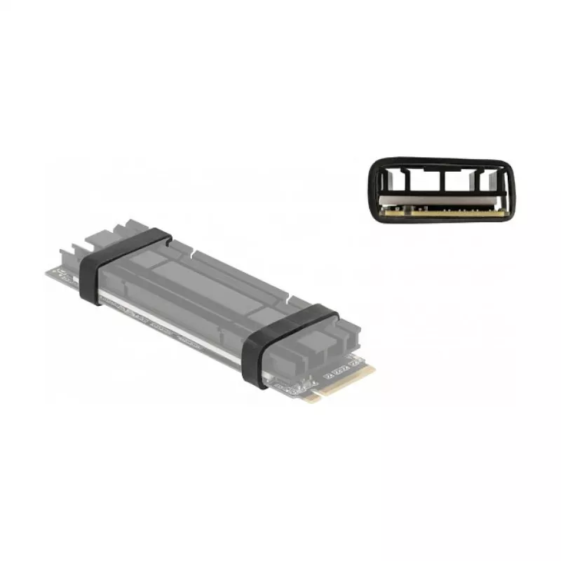 Guminis žiedas DeLOCK M.2 SSD ir radiatoriaus tvirtinimui, juodas, 10 vnt.