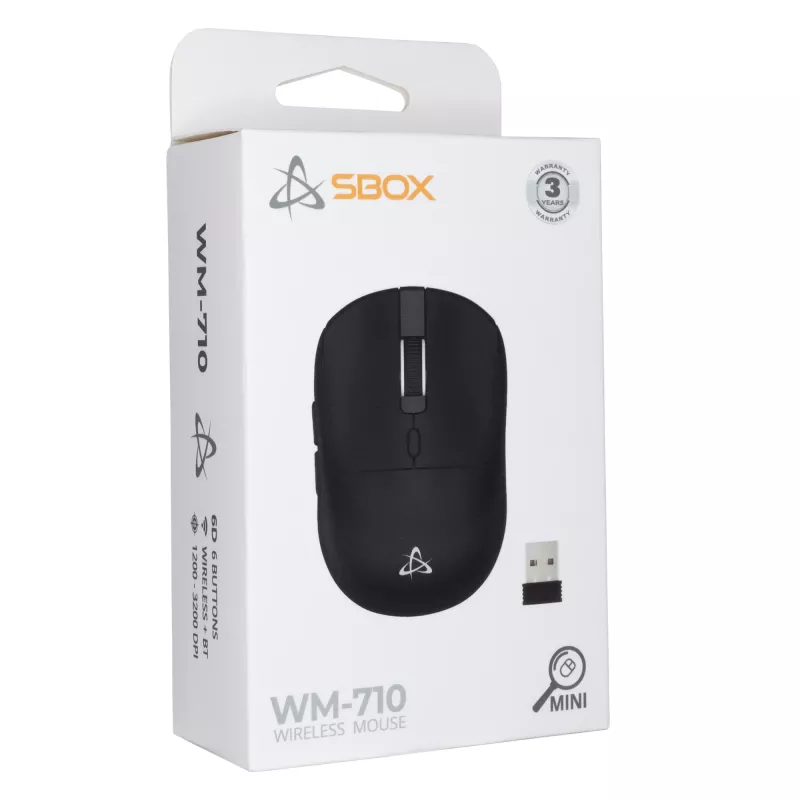 Pelė SBOX WM-710 Black Wireless