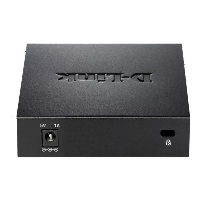 D-Link DES-105 nevaldomas L2 jungiklis, 5 prievadai, metalinis korpusas