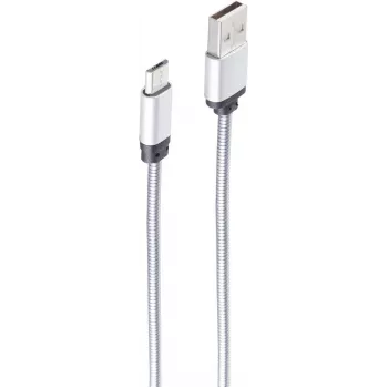 USB laidas ShiverPeaks BS14-11001, 1 m, USB-A / Micro-USB B, paauksuoti kontaktai