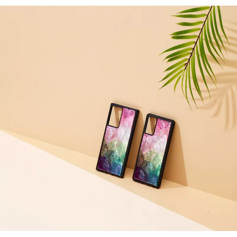 Apsauginis dėklas iKins Samsung Galaxy Note 20 Ultra — vandens gėlių raštas, juodas