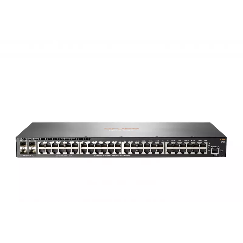 HPE Aruba 2930F 48G 4SFP+ jungiklis – valdomas L3, 48 x Gigabit Ethernet + 4 x SFP+