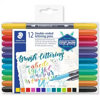 Staedtler 3004 dviejų galų rašiklių rinkinys 12 vnt. įvairiaspalviai