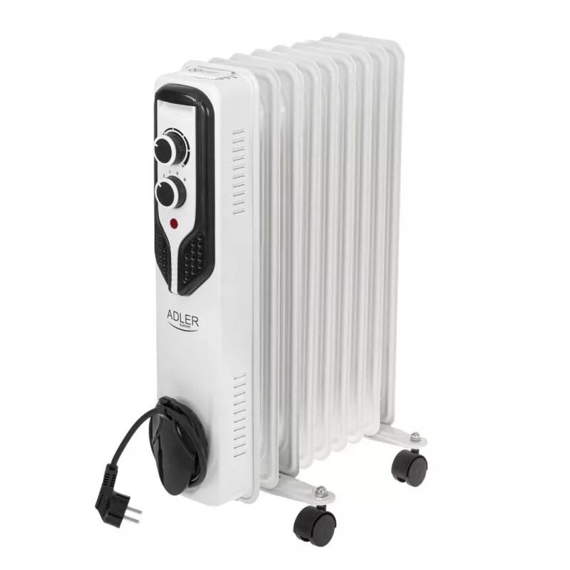 Adler AD 7816 Alyvinis radiatorius 2000 W 3 galios lygiai balta