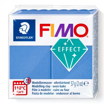 FIMO efektinis molis mėlynas metalikas – FIMO 8010-31, minkštas polimerinis molis modeliavimui ir dekoratyviniams projektams