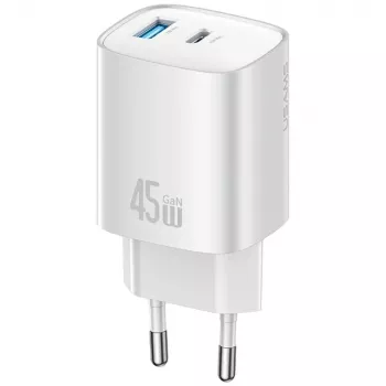 Įkroviklis USAMS CC290 T66 45W GaN USB-A + USB-C