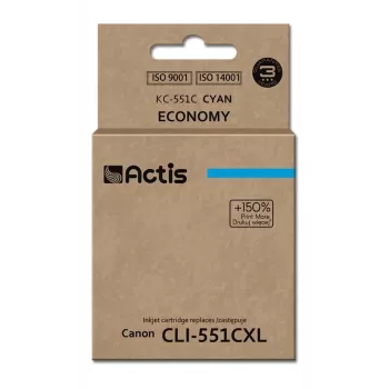 Actis KC-551C rašalas (Canon CLI-551C pakaitalas; standartinis; 12 ml; žydra)
