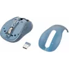 Belaidė pelė YENKEE YMS2010BE dviejų režimų ergonomiška, 2,4 GHz USB imtuvas + Bluetooth 5.1, 4 lygių DPI 1000–3200, 6 mygtukų