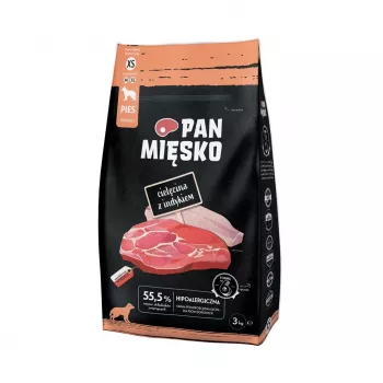 Sausas šunų maistas Pan Mięsko Veršiena su Kalakutu XS 3 kg