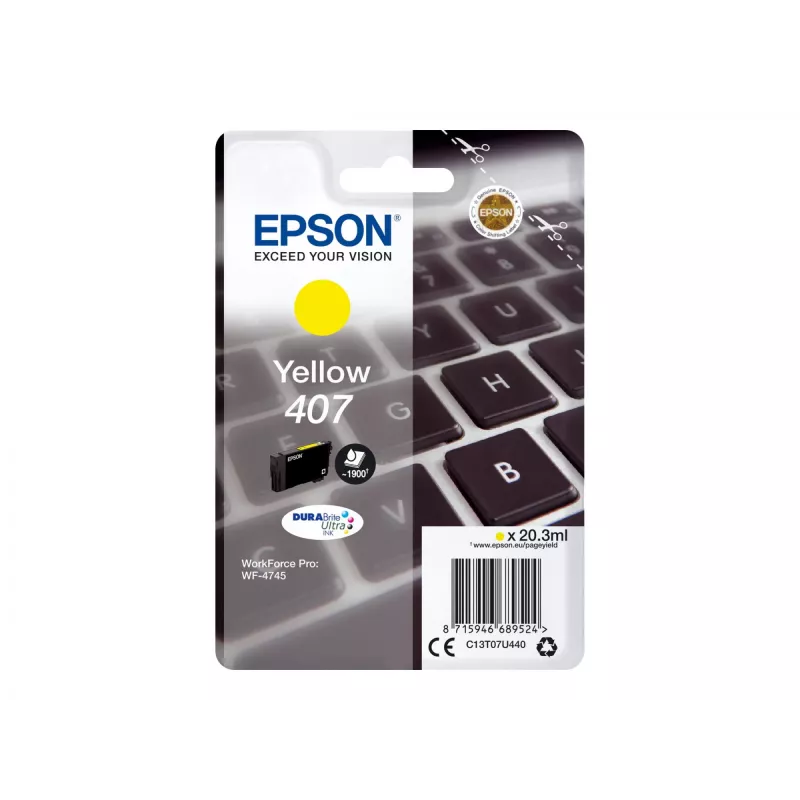 Epson WF-4745 rašalo kasetė 1 vnt. Originali didelės talpos (XL) geltona